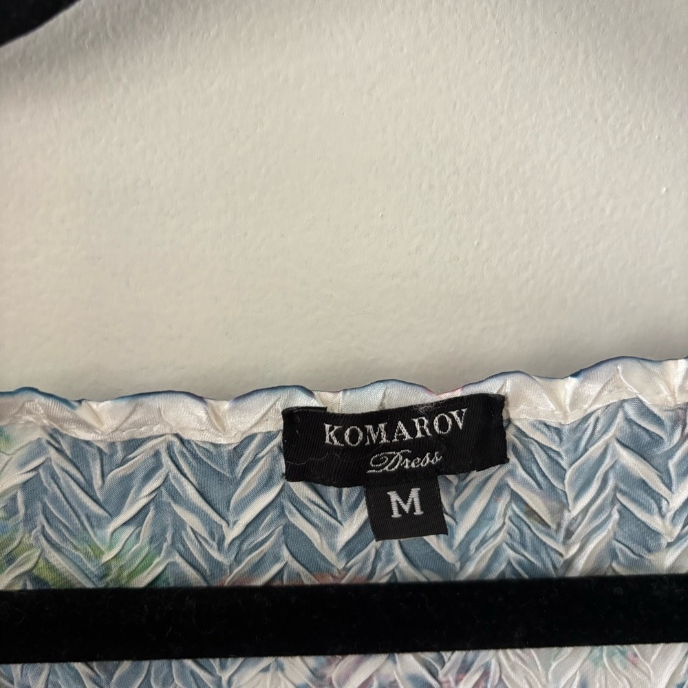 Komarov Like New Floral Lace Trim Midi Dress – Size M – Made in USA - Picture 3 of 10